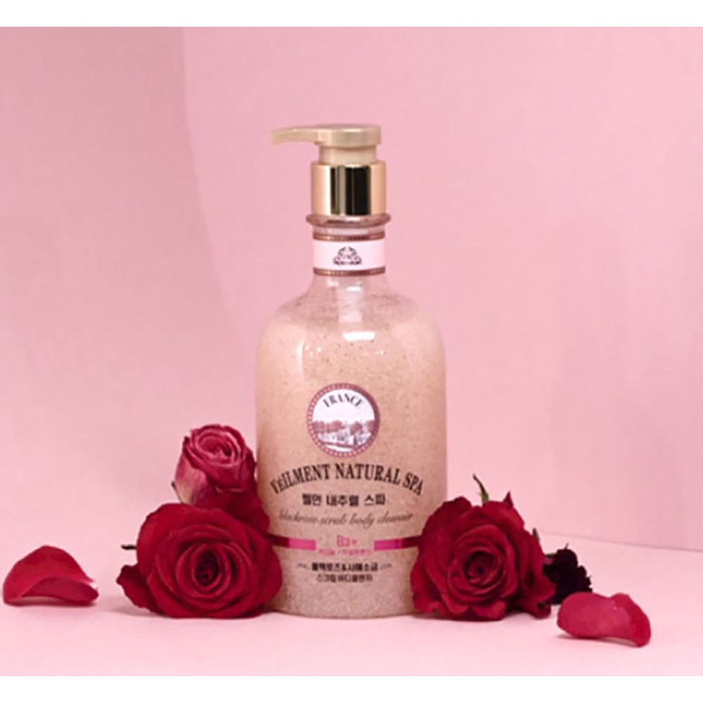 Sữa Tắm Hạt Veilment On The Body Dưỡng Ẩm Và Làm Sáng Da Hương Blackrose 600g