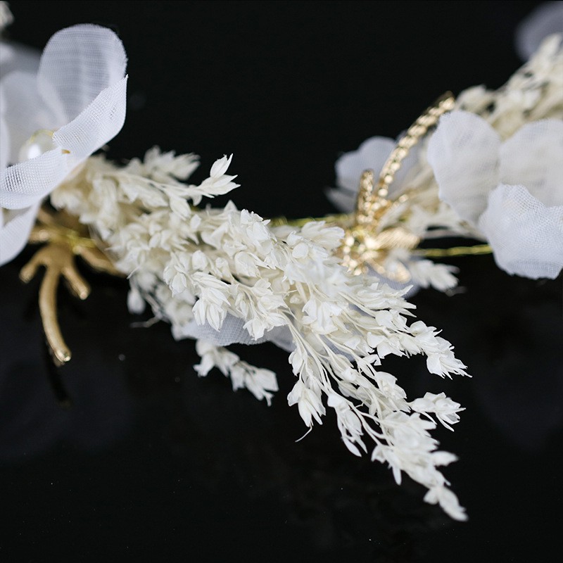 Băng đô đính hoa và ngọc trai xinh xắn dành cho nữ