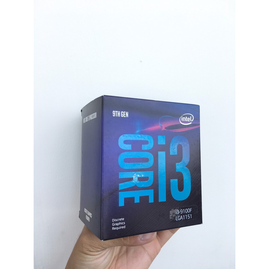 CPU Intel Core i3 9100F 4 Cores-4 Threads 3.6GHz 1151-v2 Box chính hãng (Không GPU) Mã 6N