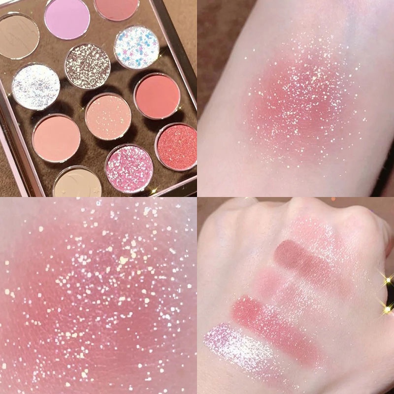 DIKALU COCO VENUS Bảng phấn mắt ánh ngọc trai kim tuyến lấp lánh màu tím giá rẻ Hàn Quốc cho học sinh JP1