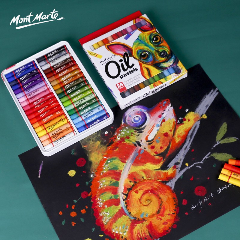 Bộ Bút Sáp Dầu Cao Cấp Mont Marte 12/24/48 Màu - Oil Pastels Signature - MMPT0013/MMPT0014/MMPT0015