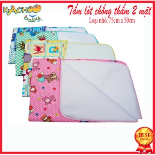 Tấm Lót Chống Thấm 2 Mặt Kích thước: 70cm x 50cm, dùng lót giường, nệm, chống thấm, êm ái mềm mại, giao màu ngẫu nhiên