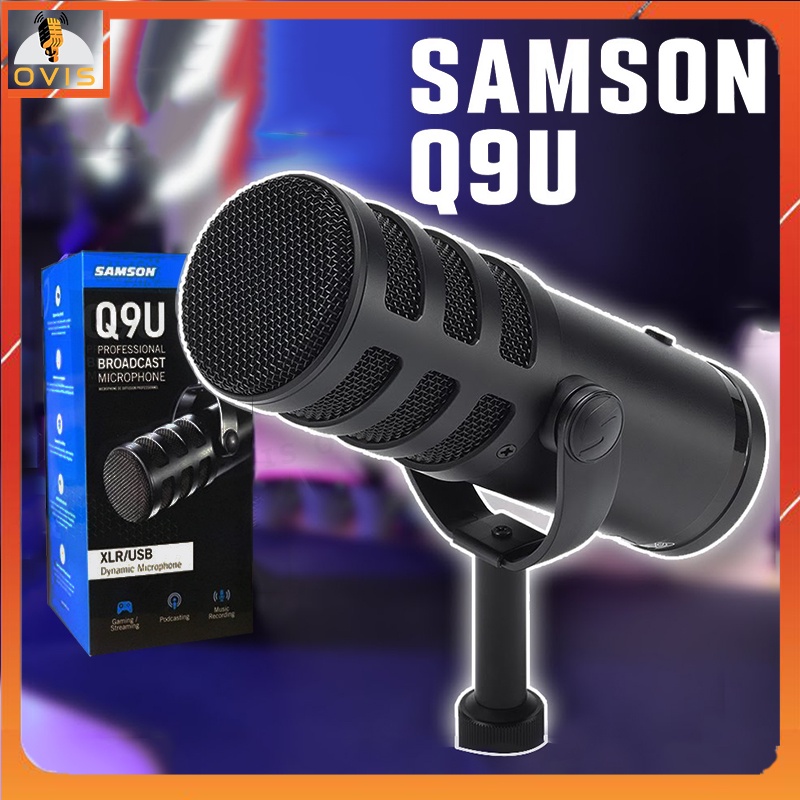 Samson Q9U - Micro Dyamic, XLR/USB Thu Âm Chuyên Nghiệp Cho Podcast, Livestream Và Phòng Thu