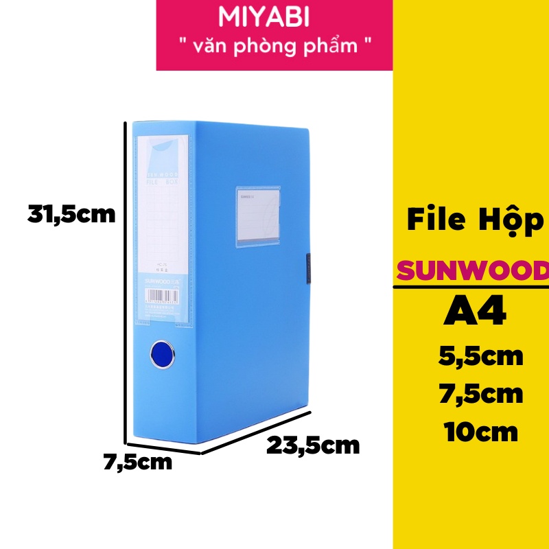 File Hộp nhựa đựng tài liệu 75 mm Sunwood(7.5cm)