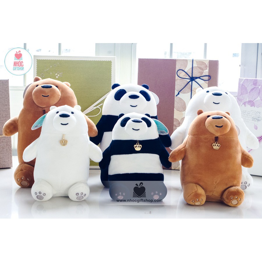 Thú bông gấu We Bare Bears lông mịn - NHÓC