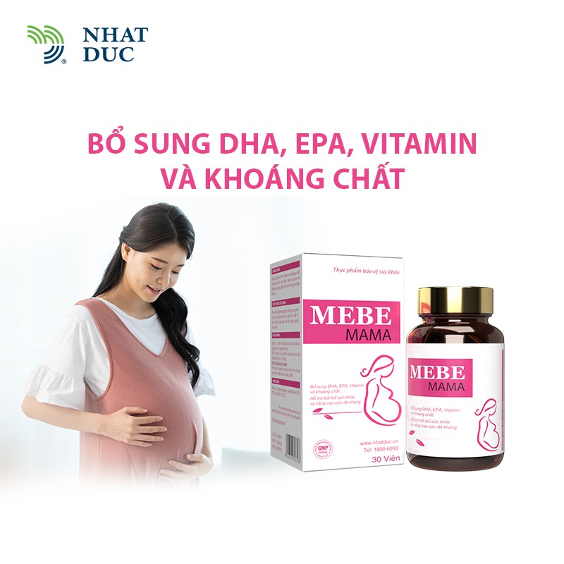 VIÊN UỐNG BỔ SUNG DHA EPA VITAMIN VÀ KHOÁNG CHẤT BỒI BỔ SỨC KHỎE VÀ NÂNG CAO SỨC ĐỀ KHÁNG CHO MẸ BẦU MEBE MAMA