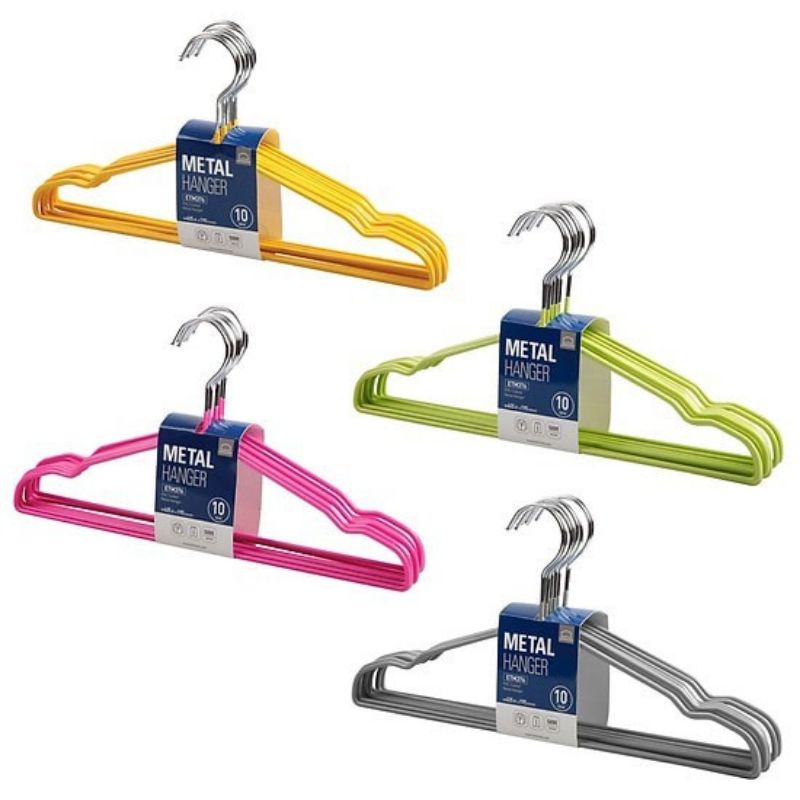 Bộ 10 móc treo quần áo lock&lock kim loại bọc nhựa ETM376