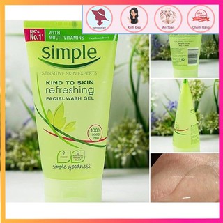 Sữa rữa mặt dạng gel - Simple Kind To Skin Refreshing Facial Wash Gel - 150ml