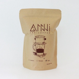 Cà phê pha máy rang mộc nguyên chất, Arabica Cầu Đất và Robusta vị đắng nhẹ, thơm vừa, chua thanh gói 500g Anni Coffee