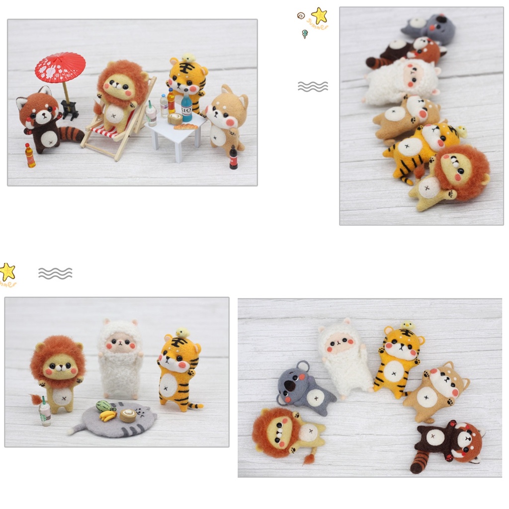 Len Chọc Handmade, Bộ Kit Len Chọc Vườn Thú Nhí Nhố