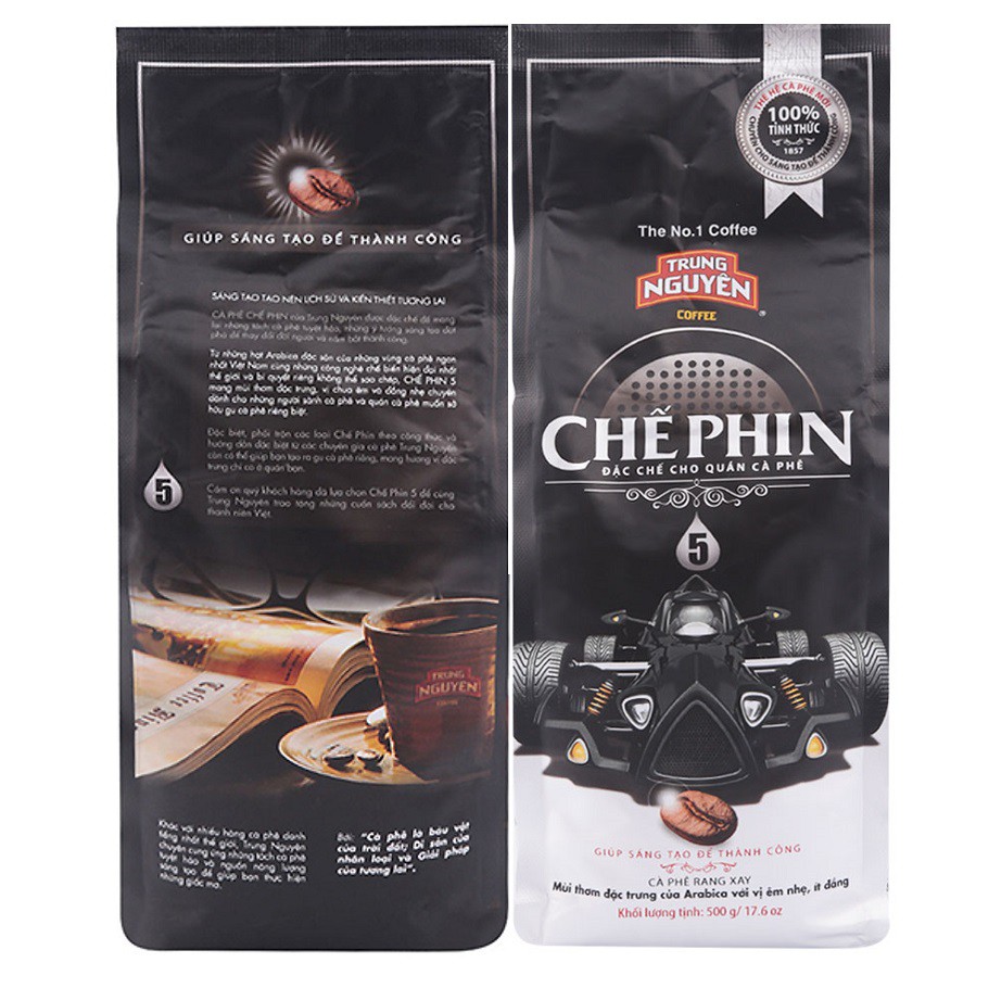 Cà Phê Rang Xay Trung Nguyên Chế Phin số 1 - 2 - 3 - 4 - 5  Gói 500gr