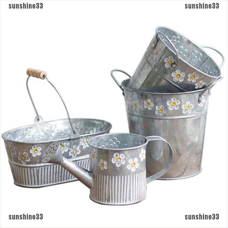 Chậu Hoa Bằng Sắt Để Bàn Phong Cách Vintage 33