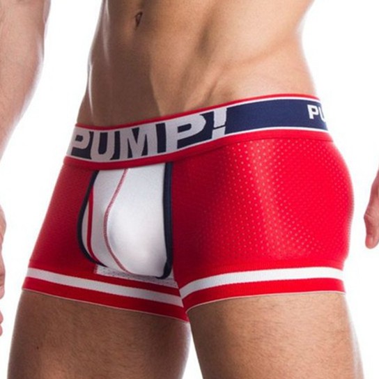 Quần lót boxer PUMP màu trơn quyến rũ thời trang cho nam