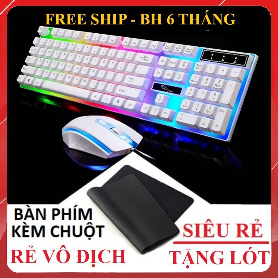 [ TẶNG LÓT CHUỘT ] Bàn Phím Chuột Giả Cơ G21 - Chuyên game - Có đèn LED 7 màu - Cho máy tính, laptop