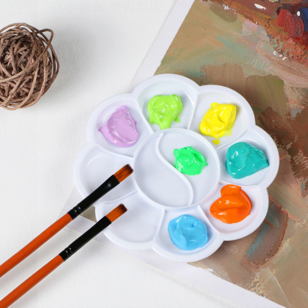 Khay Nhựa Đựng Màu Nước Vẽ Tranh Mini Nhiều Màu Sắc