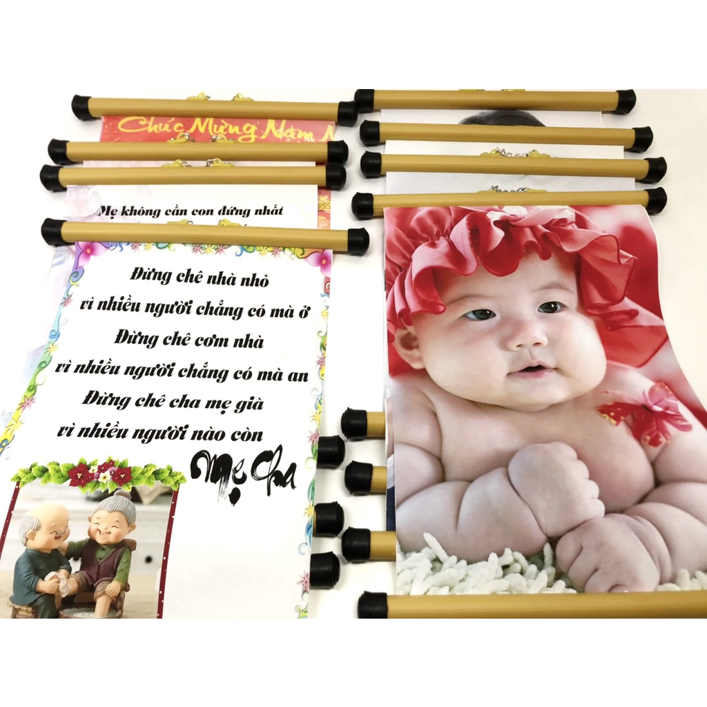 Tranh lụa (IN THEO YÊU CẦU) Combo 2 tấm 30x45cm + sáo treo đầy đủ, ảnh in trên vải lụa, in rõ nét , bền màu vĩnh viễn