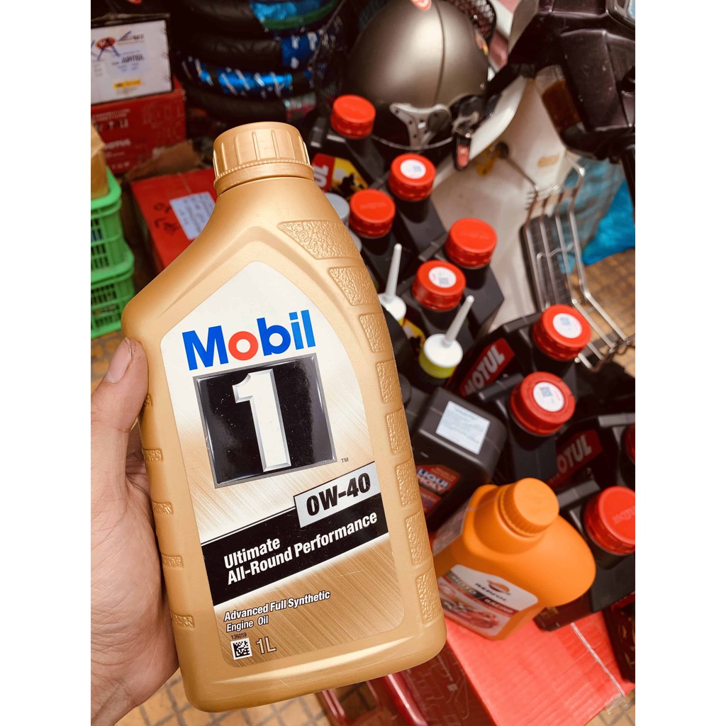 MOBIL 1 GOLD 0W40 1l hàng nhập từ Singapo cho xe tay ga