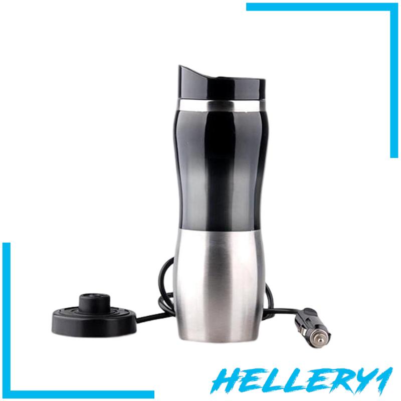 Ấm Đun Nước Bằng Thép Không Gỉ 400ml 12V Cho Xe Hơi Hellery1