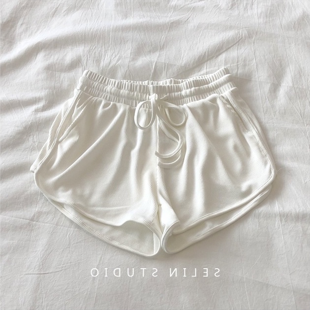 Quần đùi nữ ❤️Quần short unisex mặc nhà dây rút xẻ bên trendy năng động hè 2022
