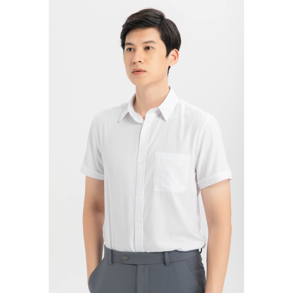 Áo sơ mi trắng nam dáng Slimfit IVY moda MS 16E2976