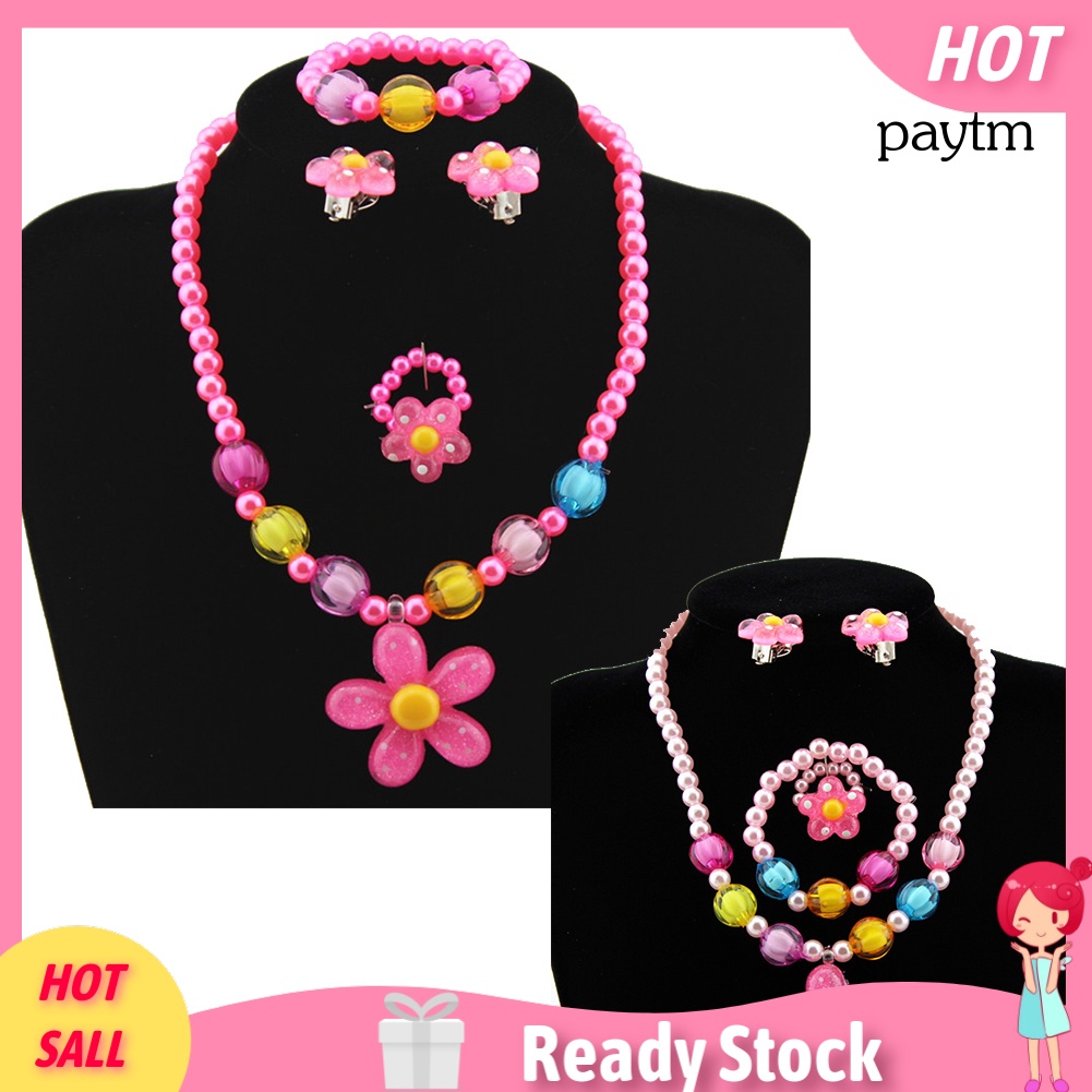 【❥Bộ Trang Sức 5 Món Hình Hoa Thủ Công Xinh Xắn Cho Bé Gái