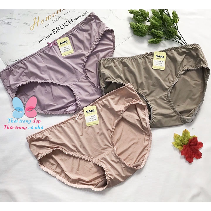 QUẦN LÓT NỮ BIGSIZE từ 85-95kg THUN LẠNH TRƠN HÀNG VIỆT NAM SAKI - BIG377