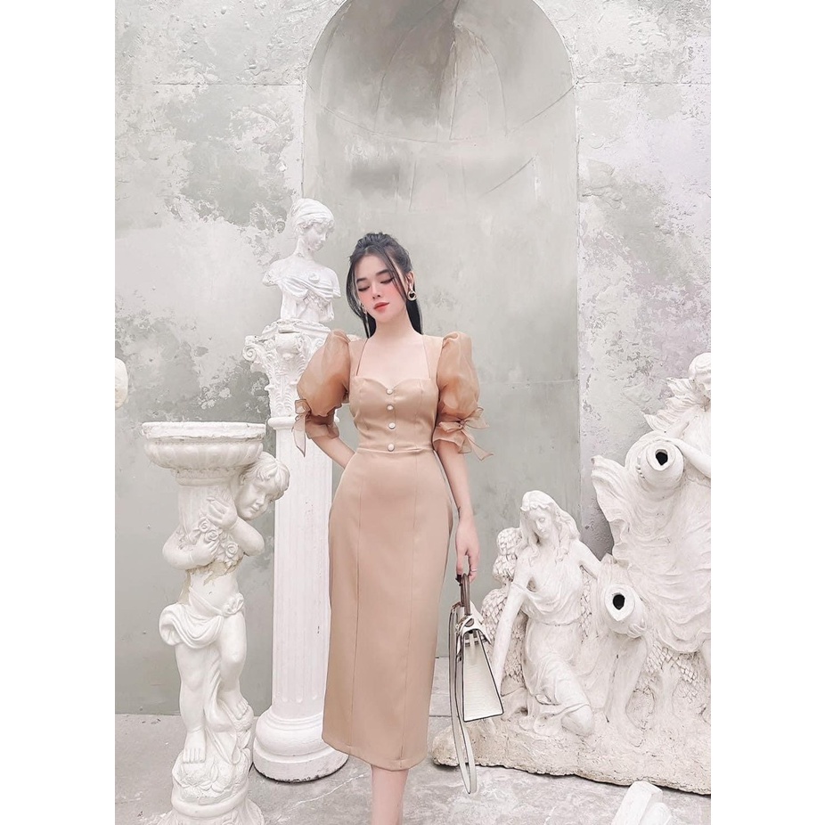 Váy dự tiệc sang trọng đi đám cưới đầm đi biển dạ hội cổ đổ dáng dài siêu xinh mẫu mới NBHshop H01