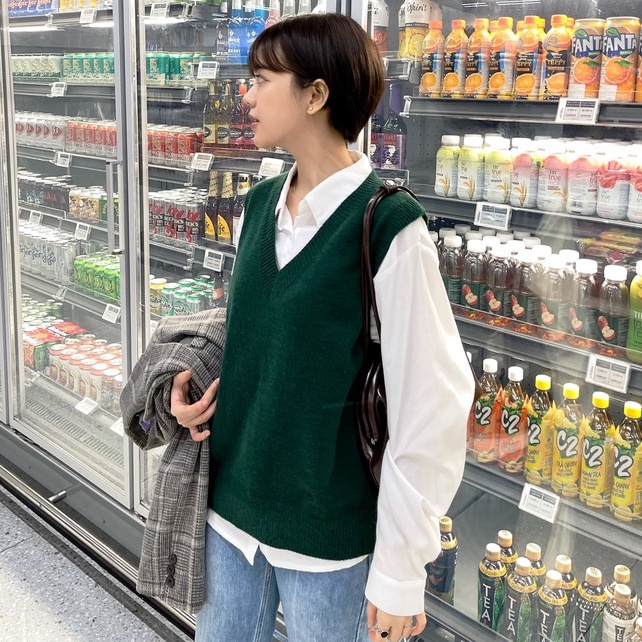 ÁO KHOÁC LOCAL BRAND - LEN GILET cao cấp unisex nam nữ basic trơn - DRAGONBYBOI