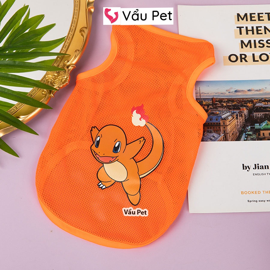 Áo Cho Chó Mèo Ba Lỗ Lưới Cute - Quần Áo Cho Chó Mèo Thú Cưng Vẩu Pet