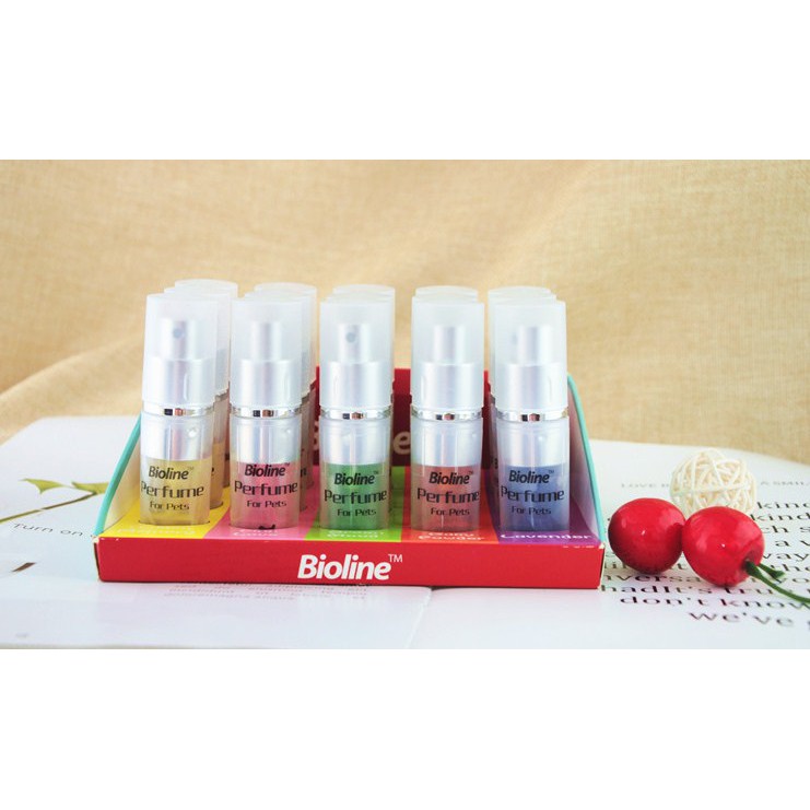 Nước hoa cho chó mèo Bioline 9ml-có 5 mùi hương đa dạng