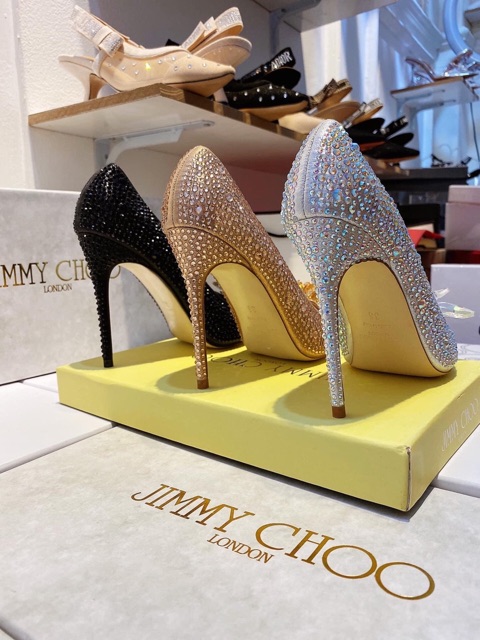 Giầy cao gót hoa đá Jimmichoo