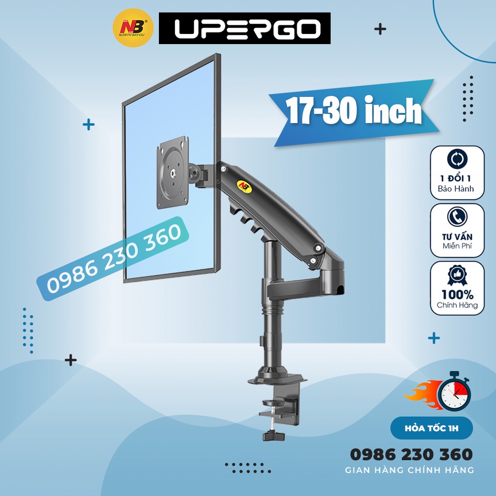 Giá Treo Màn Hình NB-H80 - Hỗ Trợ Màn 17 -30 Inch - Tải Trọng 9Kg - Xoay Màn Hình 360 Độ
