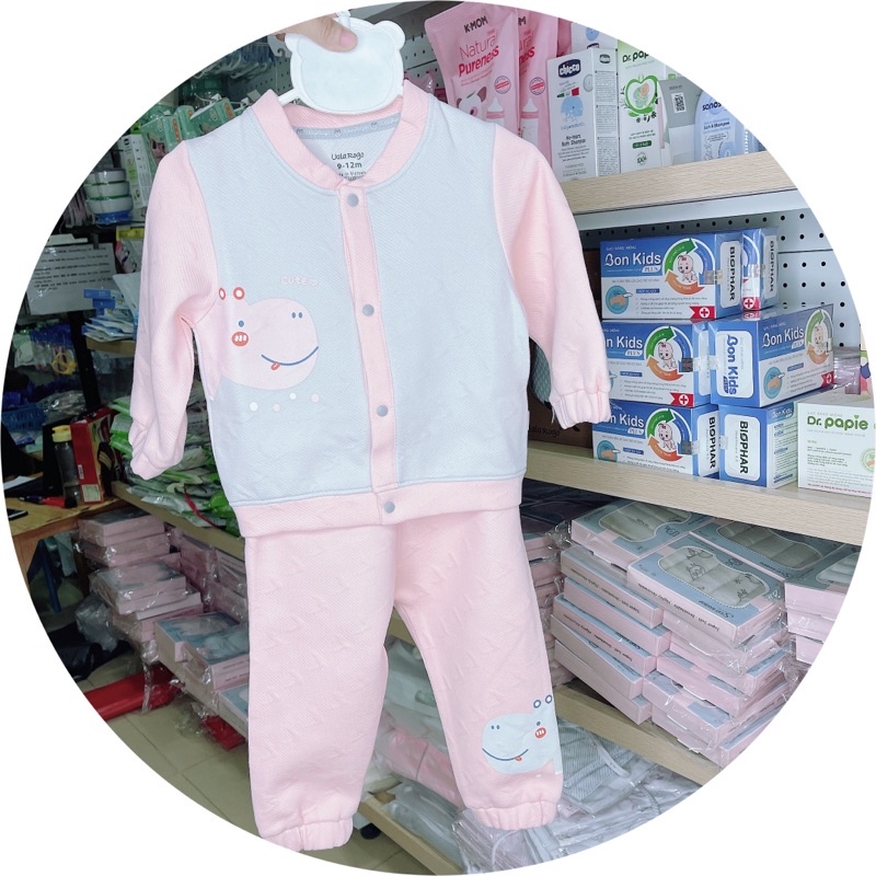 Bộ trần bông UALA &amp; ROGO trẻ em trần bông siêu ấm thu đông