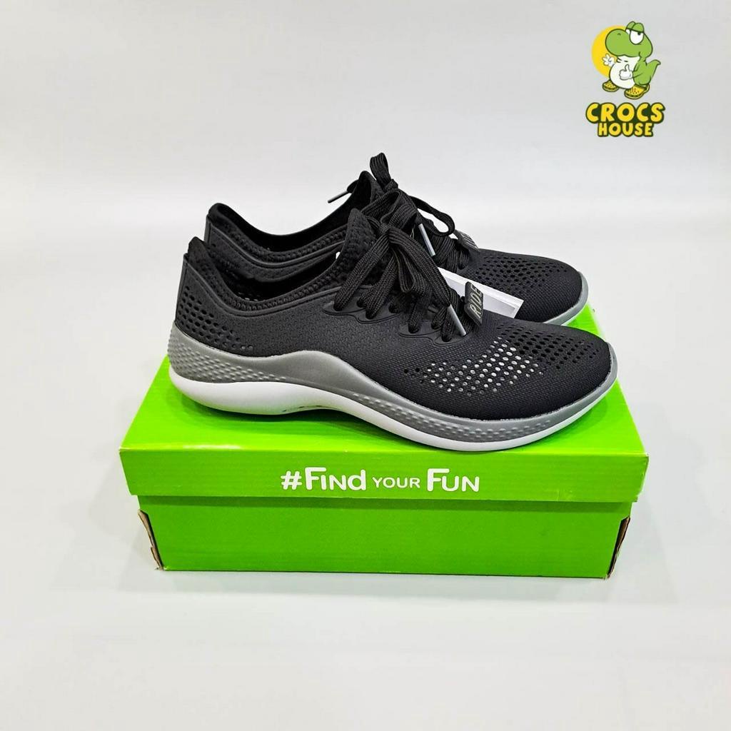 Giày crocs literide pacer 360 unisex, giày cross cột dây nhựa nam nữ chạy bộ siêu êm chân - Nhà Cá Sấu