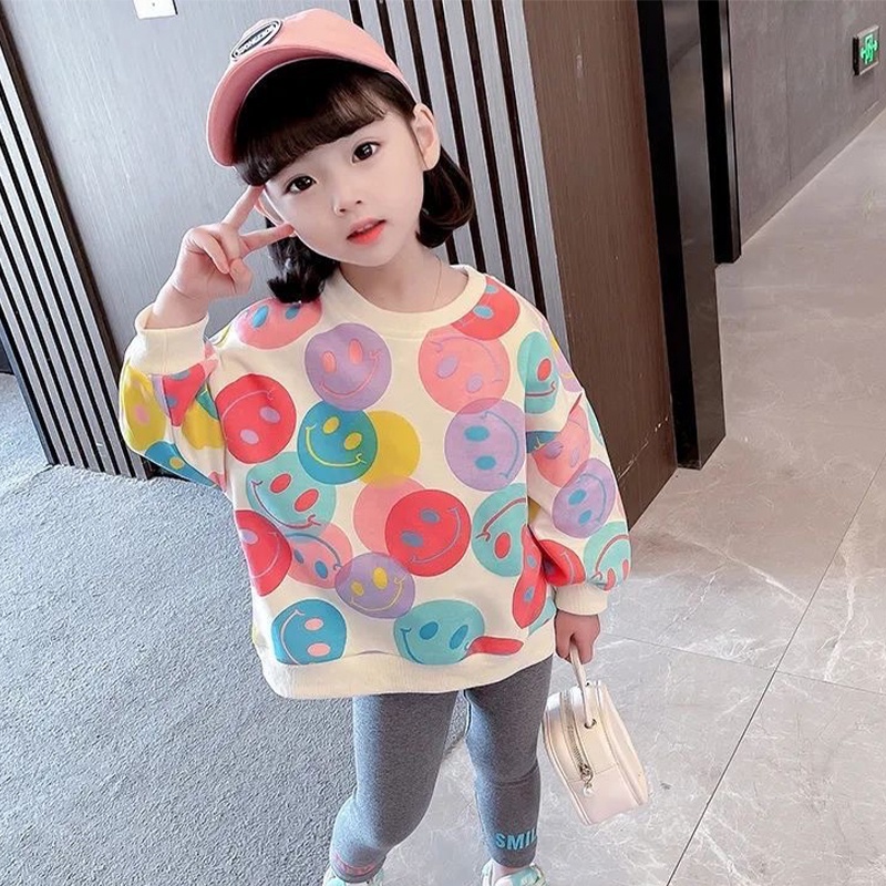 Áo sweater AMILA thời trang xuân thu phong cách phương Tây cho bé gái