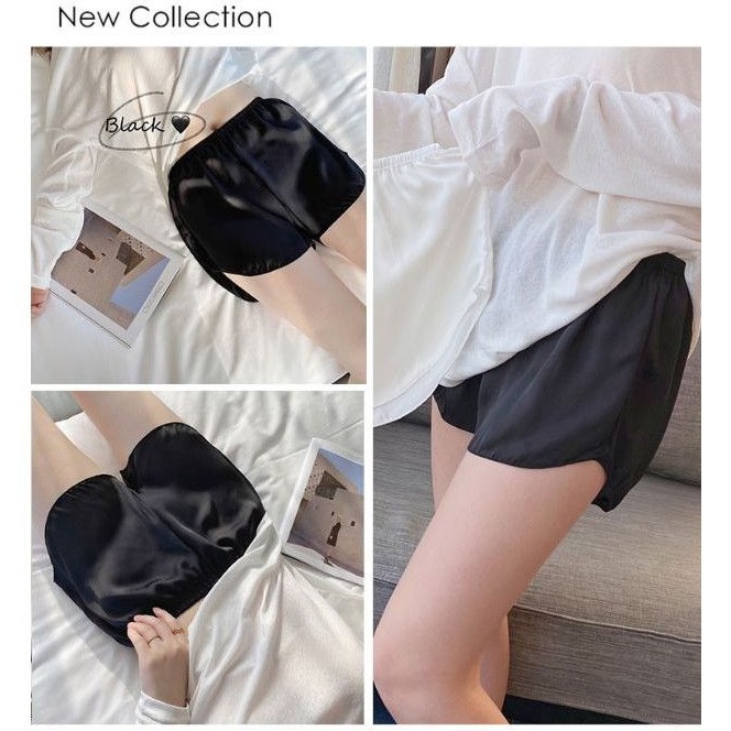 Quần Sooc Đùi Lụa Satin Mềm Mát Cao Cấp - Quần Short Mặc Trong Váy, Mặc Ngủ Mềm Mại Thiết Kế By Liola