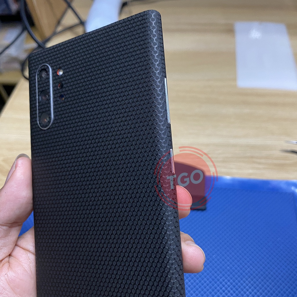 Miếng dán Skin 3M Matrix Black Samsung Note 10 / Note 10 Plus / Note 10 Lite full máy