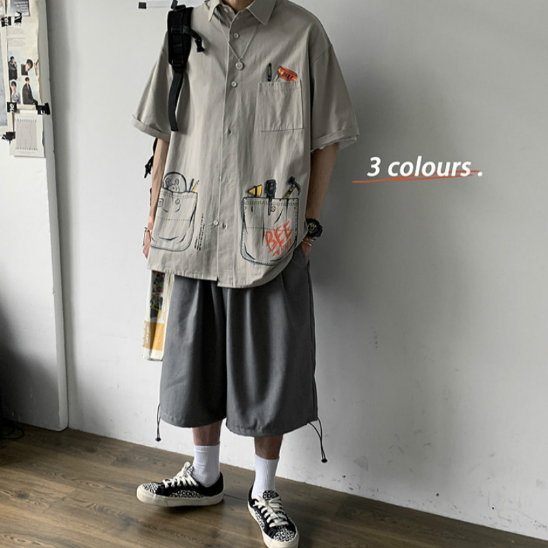 Áo sơ mi ngắn tay phong cách trẻ trung cá tính cho nam | BigBuy360 - bigbuy360.vn