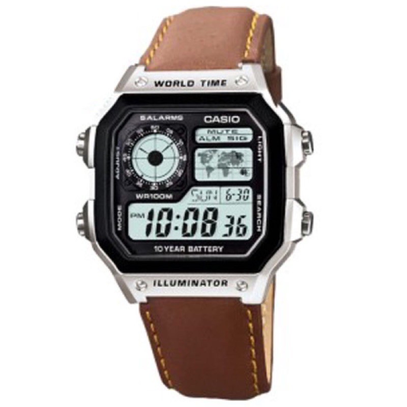 Dây đồng hồ da bò thật RAM leather cho casio ae 1200 whư , 1300 , 1000w , 1000wd và seiko 5