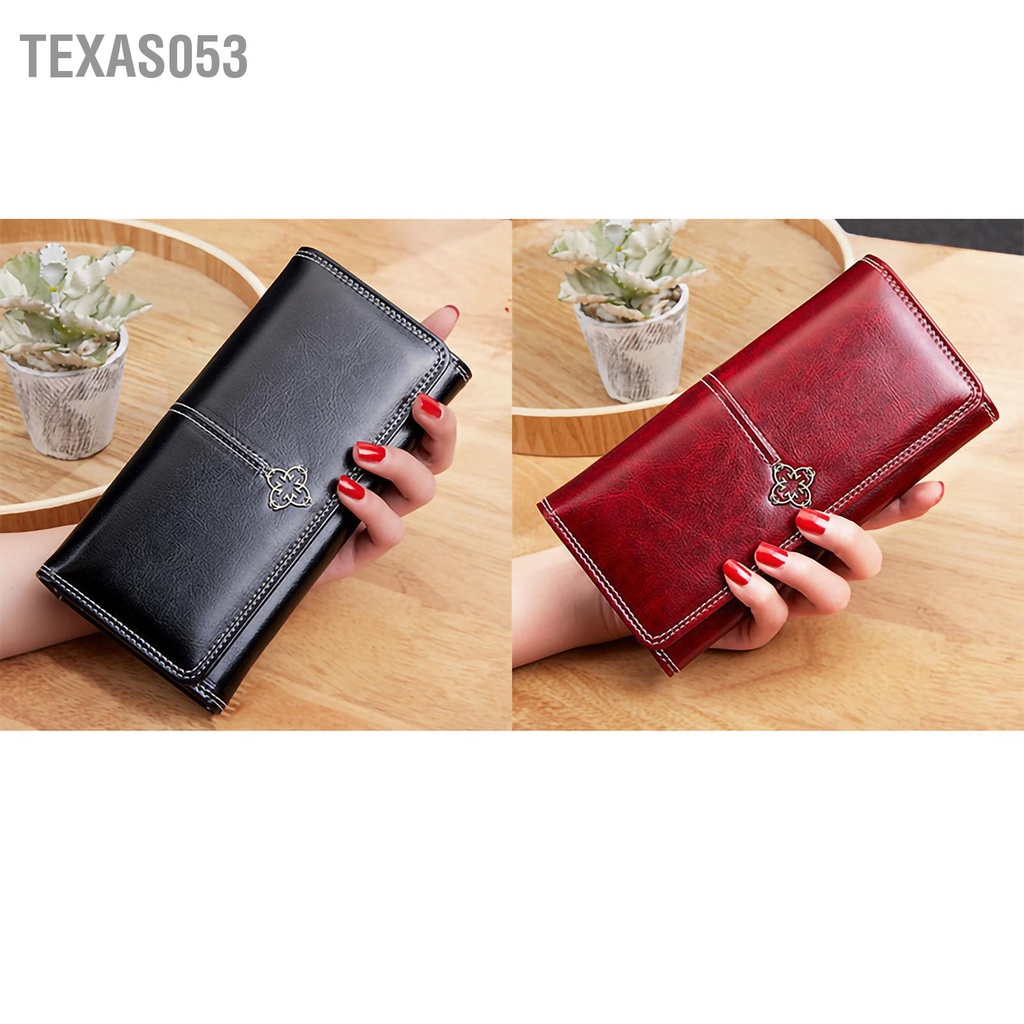 Texas053 Ví nữ dung lượng lớn Phong cách cổ điển da PU cho tiệc cưới đi du lịch