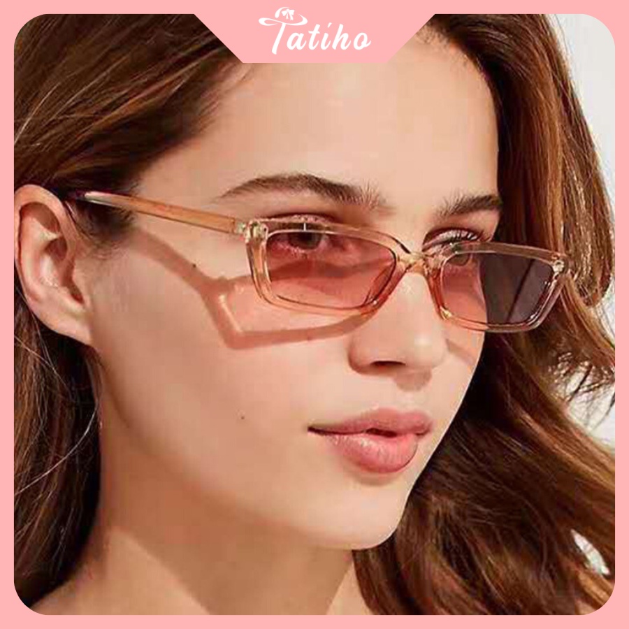 Kính Mát (Kính Râm) Hình Chữ Nhật Gọng Nhựa Phong Cách Hàn Quốc - Tatiho - Mã MK033