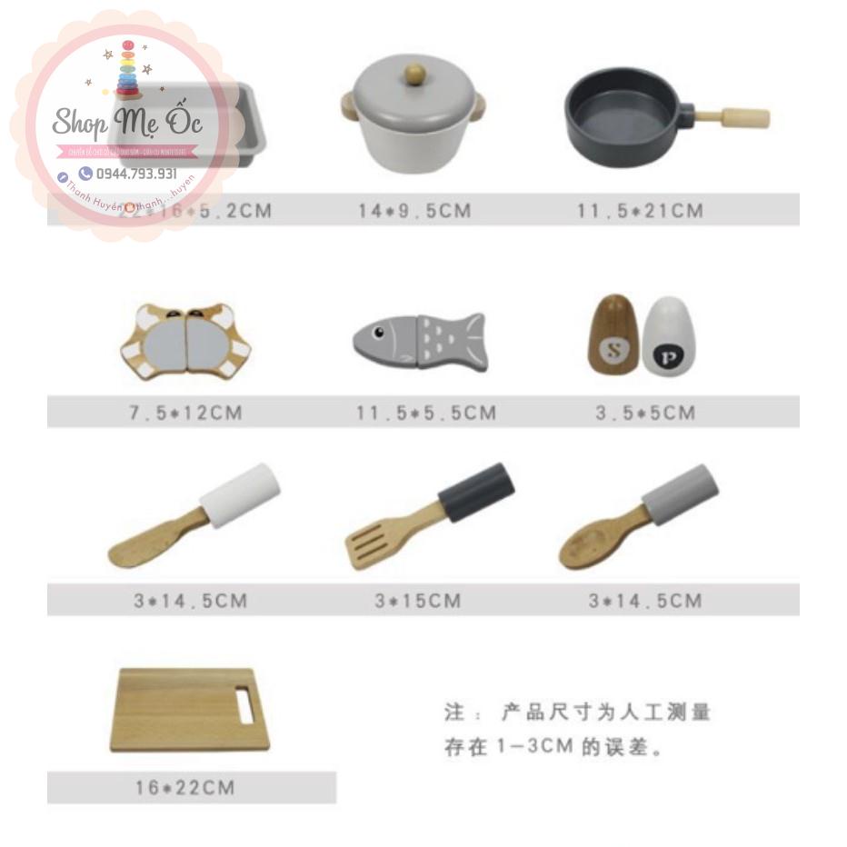 Đồ chơi gỗ - Đồ chơi nhà bếp Nunukids cao 73cm ( Hàng có sẵn)
