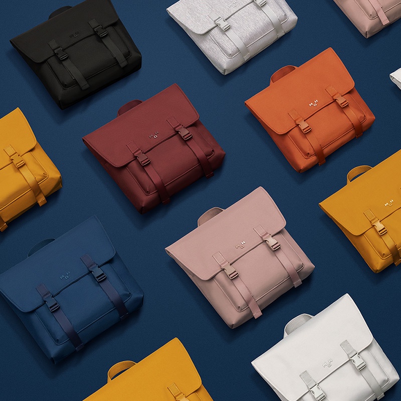 MAH OLI Ba lô máy tính xách tay chống nước bằng da Cambridge