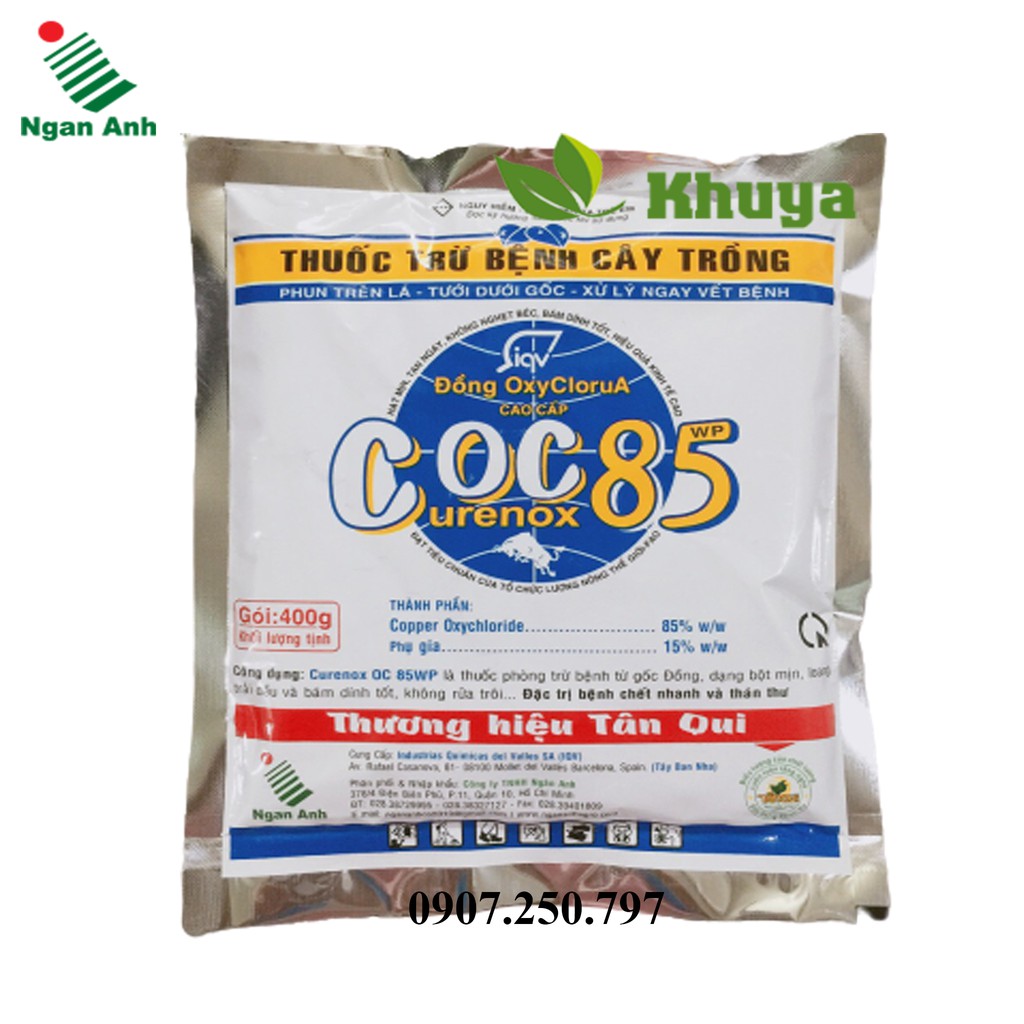 Thuốc trừ bệnh Coc85 gói 400gr Diệt vi khuẩn Chính hiệu Tân Qui