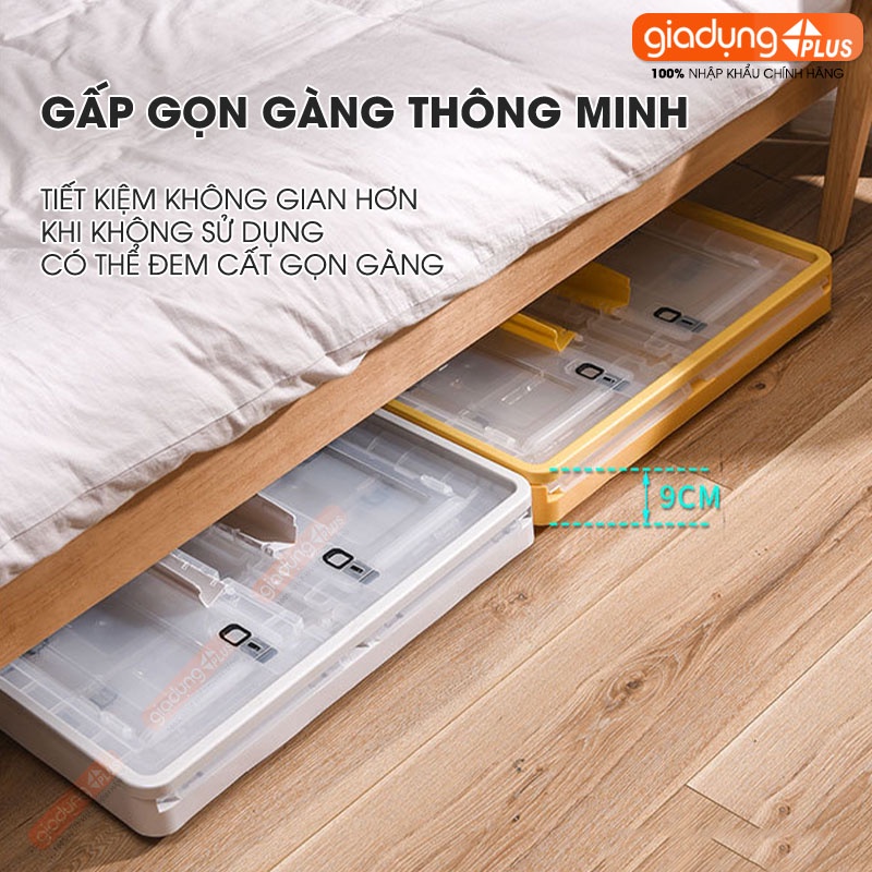 Thùng Đựng Đồ Gấp Gọn 82 Lít Cực Lớn Để Quần Áo, Đồ Dùng Gọn Gàng  LAZYDO
