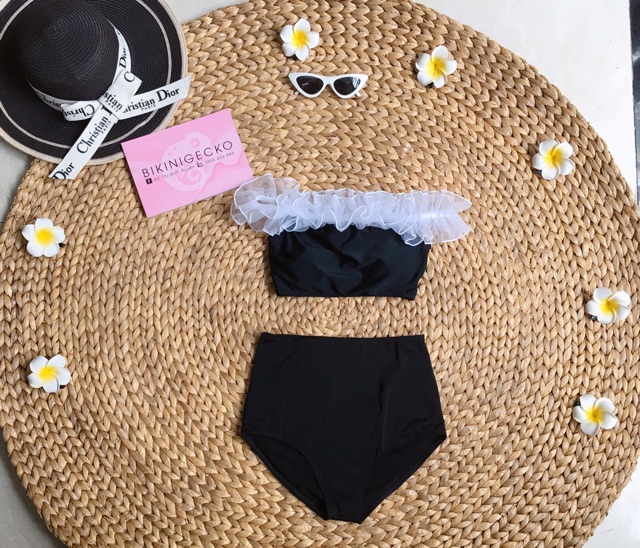 Bikini 2 mảnh phối lưới trễ vai (ảnh thật) | BigBuy360 - bigbuy360.vn
