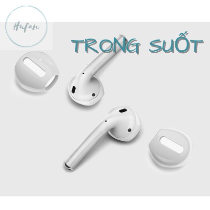 [ĐÓNG ĐƯỢC NẮP] 2 Nút Cao Su Silicon Siêu Mỏng Bọc Tai Nghe Apple Airpods 1/2/Pro Chống Bẩn Đóng Được Dock Nắp