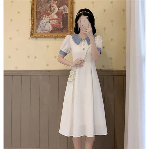 Đầm Chữ A Mùa Hè 2022 Mới Phong Cách Pháp Thời Trang Cho Nữ