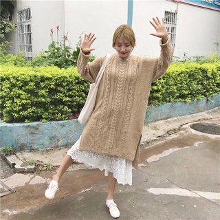 [ Có sẵn ] Váy len xẻ ulzzang ( có ảnh thật + clip )
