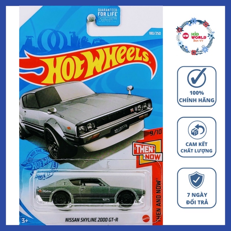 Xe mô hình Hot Wheels basic Nissan Skyline 2000 GT-R GTC68.